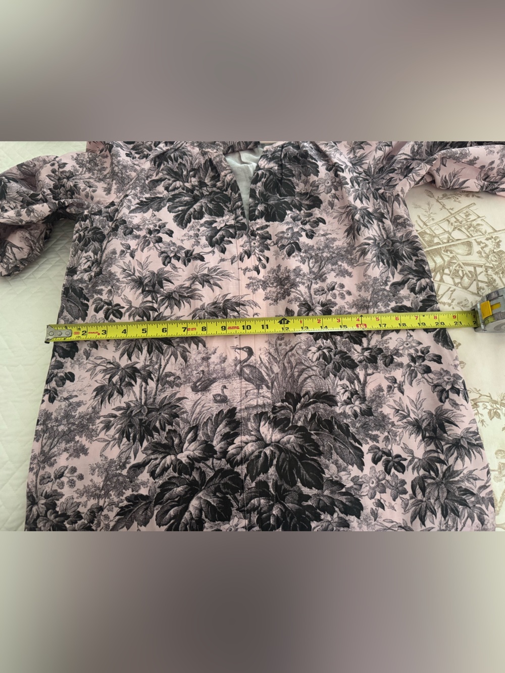 Tuckernuck Lilac Pink Toile Floral Tie-Waist Maxi Dress. Size Small. Gorgeous! - Picture 8 of 11